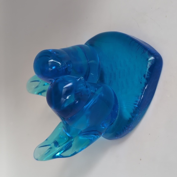 Large Leo Ward 1991 Signed Double Bluebird Blue Birds Happiness Glass Figurine - Picture 8 of 16